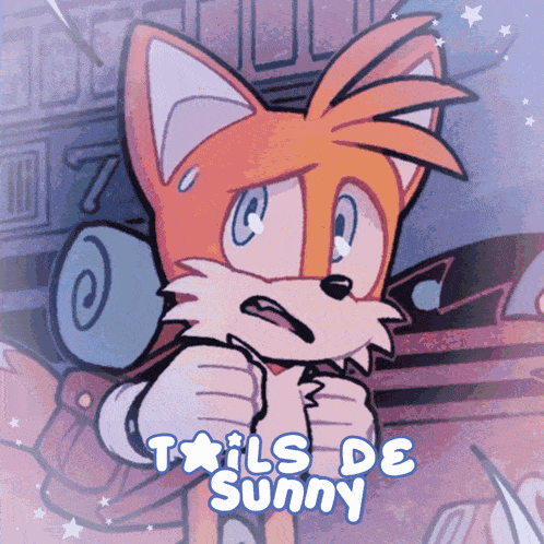 tails de sunny is a cartoon of a fox