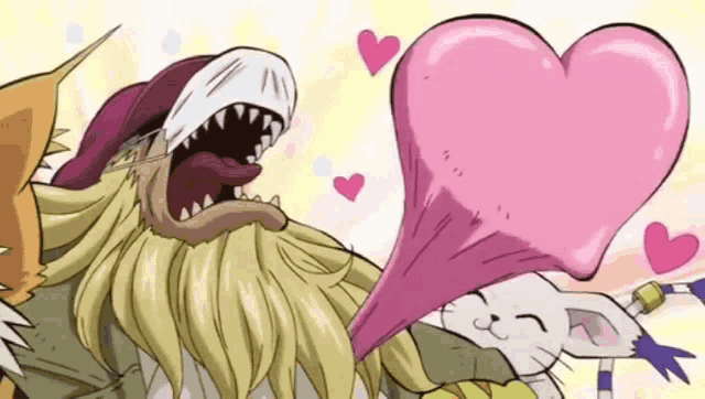 Heartbeating Out Of Chest Cartoon Love GIF - Heartbeating Out Of Chest Cartoon Love Digimon Adventure GIFs