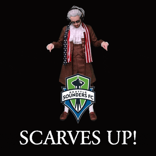 a logo for the seattle sounders fc shows a blue and green shield