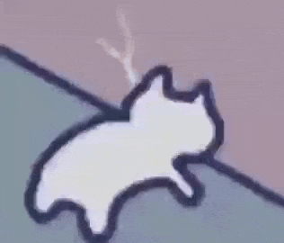 a cartoon drawing of a dog laying on the ground with a yellow star behind it .