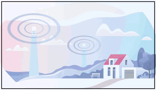 a poster for fontera telecommunications shows a phone and a house