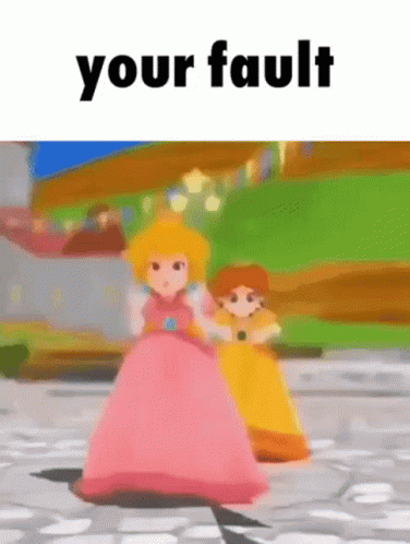 Your Fault Princess Peach GIF - Your Fault Princess Peach Princess Daisy GIFs