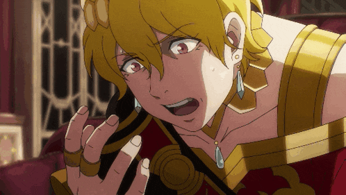 a cartoon character with a crown on his head and earrings