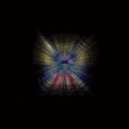 a computer generated image of a colorful eye in the center of a circle