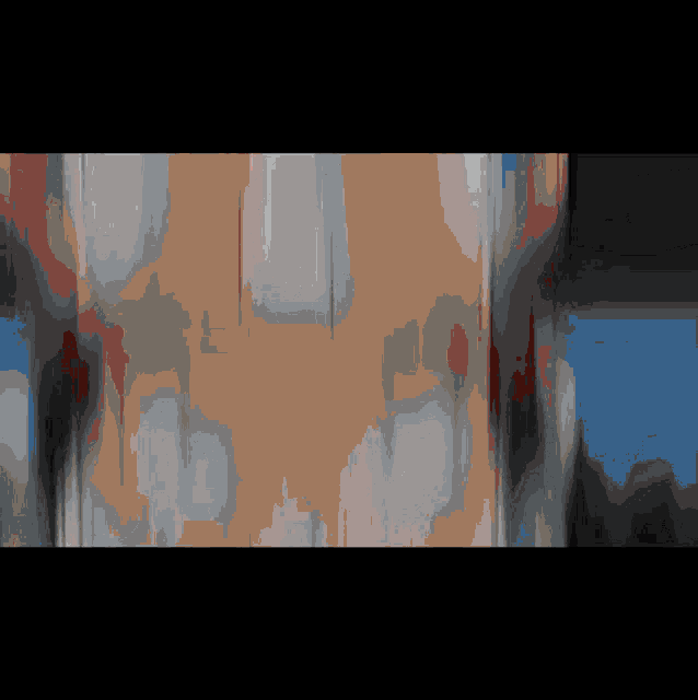 a computer generated image of a person 's face with a blurred background