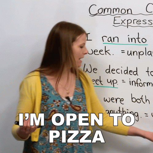 I Want To Get Pizza Emma GIF - I Want To Get Pizza Emma Learn English With Emma GIFs