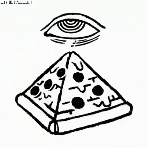 Pizza Hypnosis GIF - Illuminati Triangle The Eye GIFs