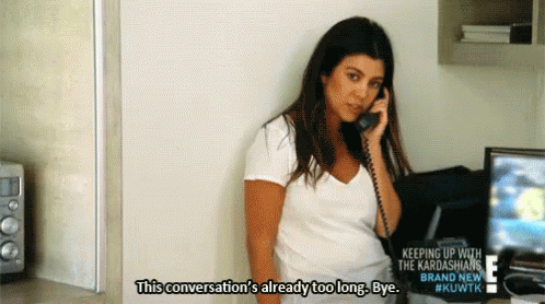 Bye Phone Call GIF - Bye Phone Call Keeping Up With The Kardashians GIFs