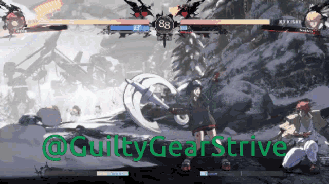 a screenshot of a video game with the words guilty gear strive at the bottom