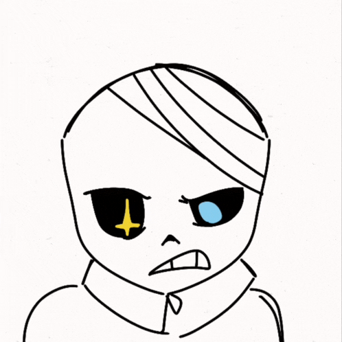 a black and white drawing of a child with a bandage on his head