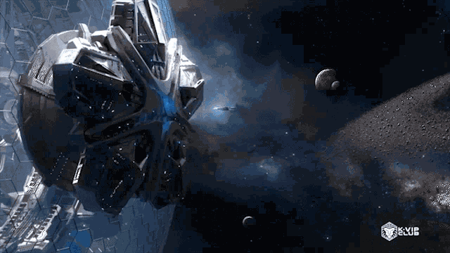 a picture of a spaceship with the word cube on the bottom