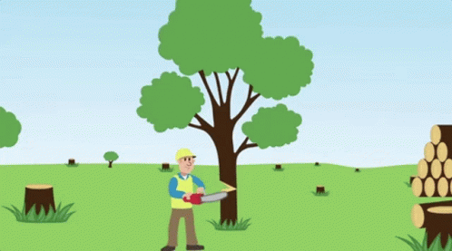 Cutting Tree GIF - Cutting Tree Forest GIFs