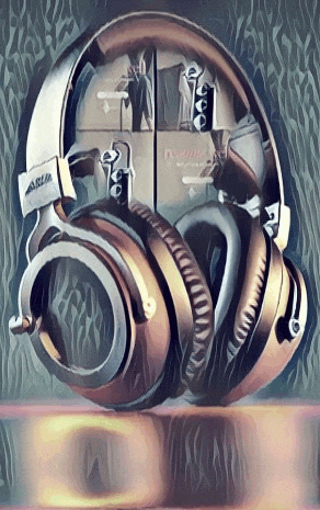 a pair of headphones with the word aria on the side