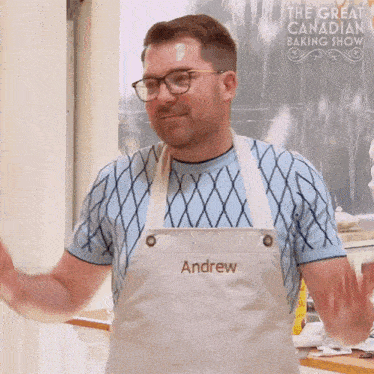 Shrug Andrew GIF - Shrug Andrew The Great Canadian Baking Show GIFs