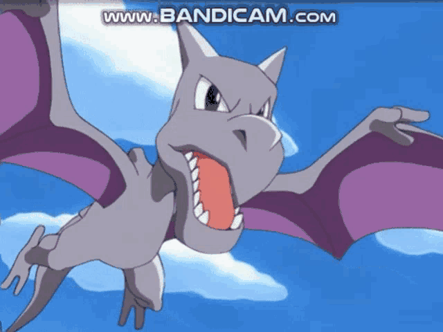 a cartoon character is flying in the air and the website www.bandicam.com is visible