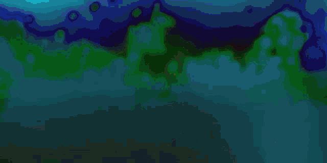 a pixelated image of a sunset over a blue ocean
