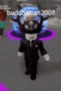 a roblox character with the name buddhadan2008 written on the bottom