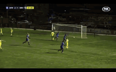 a soccer game between avn and dev is being shown on fox sports