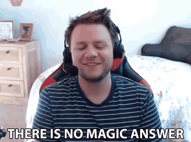 There Is No Magic Answer Ryan Bailey GIF - There Is No Magic Answer Ryan Bailey Smite GIFs