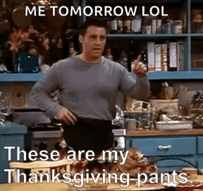 Joey Thanksgiving Pants GIF