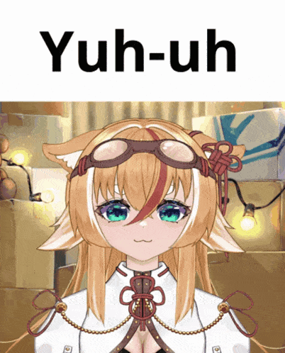 a picture of a girl with the word yuh-uh written above her