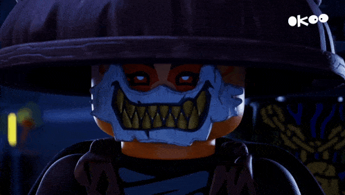 a cartoon character with a mask on his face and the word ok on the bottom right