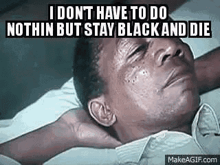 a man is laying on a bed with his arms around his neck and a quote .