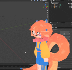 a cartoon girl with orange hair is standing in front of a computer monitor