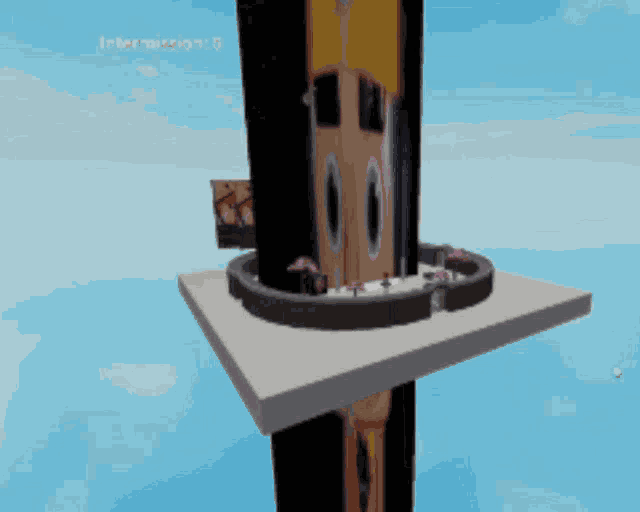 a computer generated image of a tower with the number 9 on the bottom