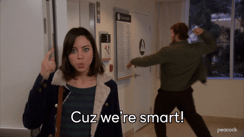 Cuz We'Re Smart April Ludgate GIF - Cuz We'Re Smart April Ludgate Aubrey Plaza GIFs