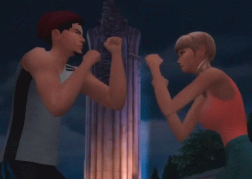 Sims Fight GIF - Sims Fight Punch GIFs