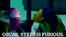 oscar sykes is furious in a cartoon scene with two animals