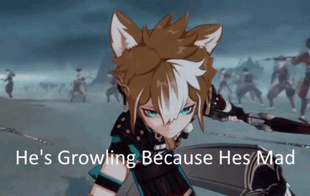 a video game character says he 's growing because he 's mad ..