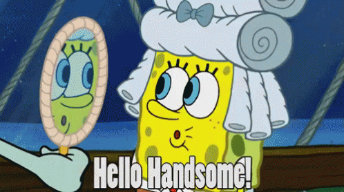 Hello Handsome! GIF - Spongebob Squarepants Nickelodeon GIFs