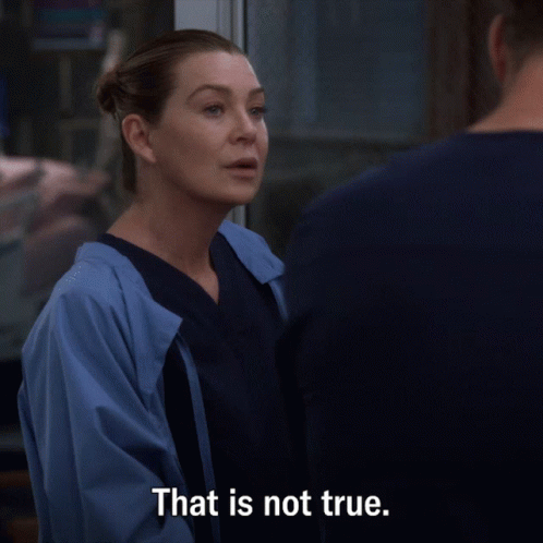 Greys Anatomy Meredith Grey GIF - Greys Anatomy Meredith Grey That Is Not True GIFs