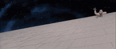 a cartoon drawing of a man and a cat with a starry sky in the background