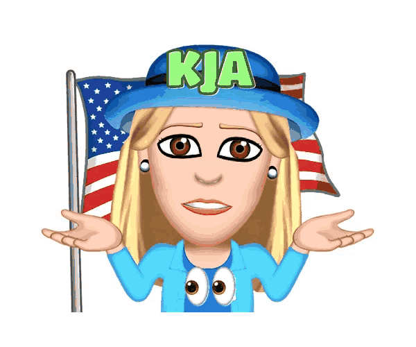 a woman wearing a blue hat with kia on it