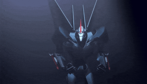a robot with its arms outstretched in the air