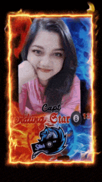 a picture of a girl with the name capt written on it