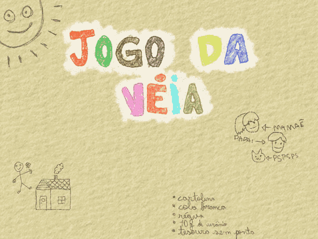 a drawing of a house with the words jogo da vela on top