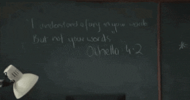a chalkboard with a lamp on it that says hello 342 on it