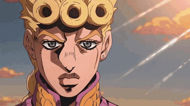 a close up of a cartoon character 's face with a purple shirt