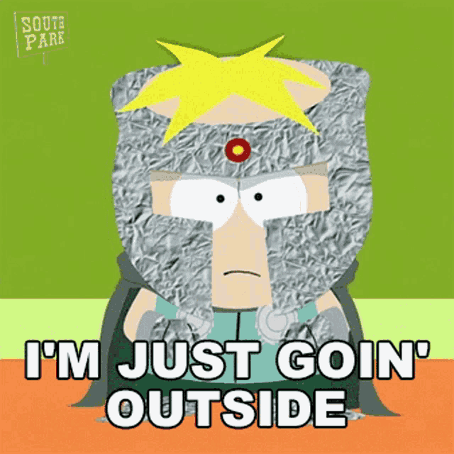 Im Just Goin Outside For A Little While Butters Stotch GIF - Im Just Goin Outside For A Little While Butters Stotch Professor Chaos GIFs