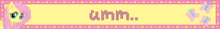 a pink and yellow banner with the word umm