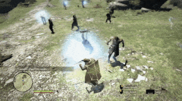 a screenshot of a video game shows heavy attack and light attack