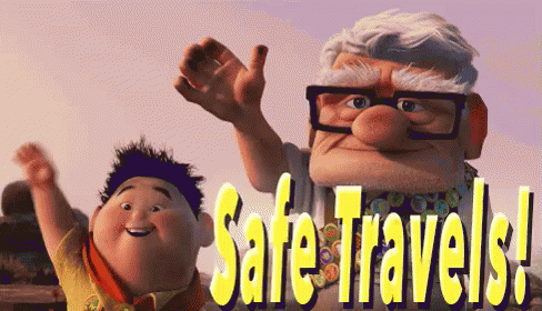 Safe Travels GIF - Safe Travels Up Bye GIFs