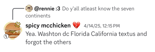 a screenshot of a twitter conversation between rennie 3 and spicy mcchicken