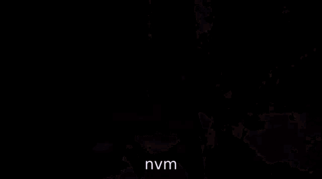 a man throws a green smoke bomb at another man with nvm written on the bottom
