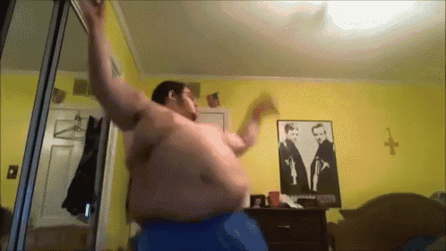 Fat Guy Dancing GIF