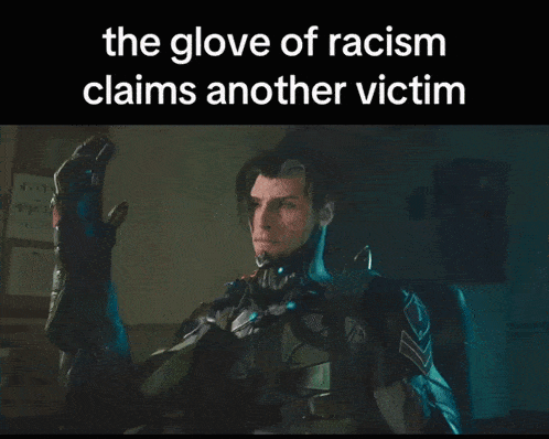 the glove of racism claims another victim is shown in a dark room